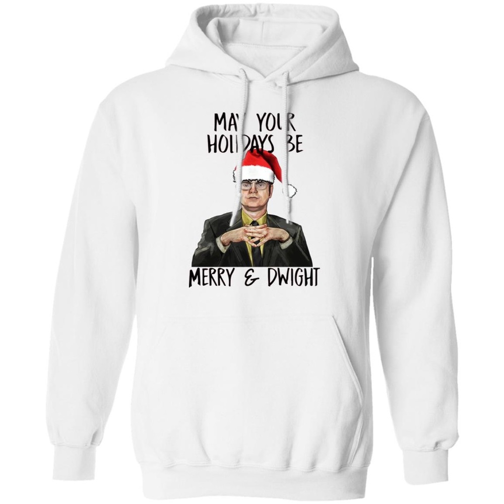 May your Holiday be Merry and Dwight Hoodie Size Medium